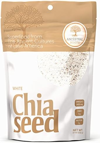 Ancestral Roots White Chia Seed - Ancient and Powerful Superfood- 12 oz