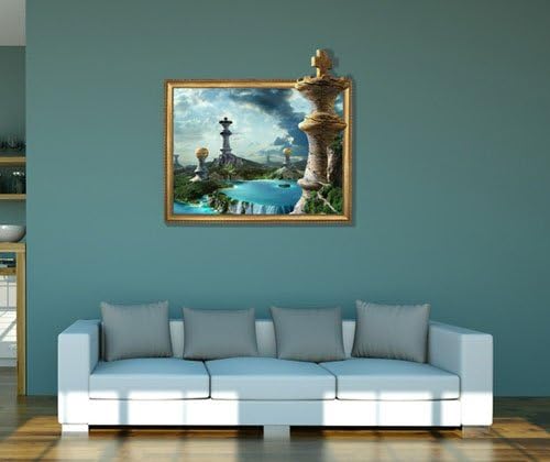 Wishwonderway - Removable PVC 3d Art Wall Sticker, Chess the Holy Land