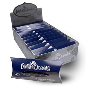 Blueberries in Dark Chocolate - Pillow Pack 1.75oz - PACK OF 12 by Seattle Gourmet Foods