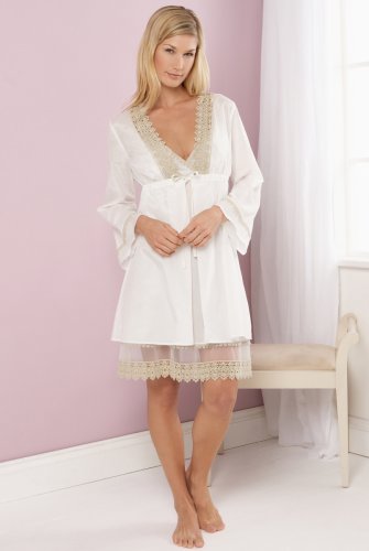 Autograph Crochet Trim Wrap with Silk
