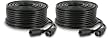 2 Pack of Defender 60ft Camera Extension Wire 4 PIN DIN Female to Male Video/Power Cable (DF10W)