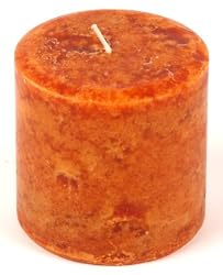 3" x 3" Mottled Pillar, Pumpkin Pie