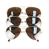 IMAGE OF UB Classic Aviator Sunglasses 3-Packs: Reflective Lenses
