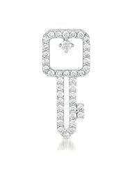 14K White Gold 0.45cttw Round Diamond Pendant