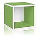 Way Basics Eco Stackable Storage Cube, Cubby Organizer (Tool-Free Assembly and Uniquely Crafted from Sustainable Non Toxic zBoard paperboard), Green