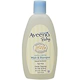 Aveeno Baby Wash & Shampoo, Lightly Scented, 8 Ounce (Pack of 2)