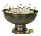 beverage tubs with stand-Large Ice Bucket Beverage Tub - Aged Copper