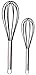 Wired Whisk Silicone Whisk Set of 2 - Stainless Steel & Silicone Kitchen Utensils for Blending, Whisking, Beating & Stirring - (12-inch, 10-inch & 8.5-inch (Two Black)