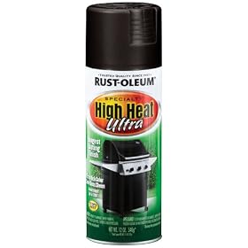 Rust-Oleum 241169 High Heat Ultra Enamel Spray, Black, 12-Ounce
