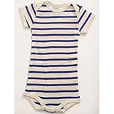 OCEAN＆GROUND（オーシャンアンドグラウンド) 半袖ボディシャツ ボーダー_ネイビーブルー 70