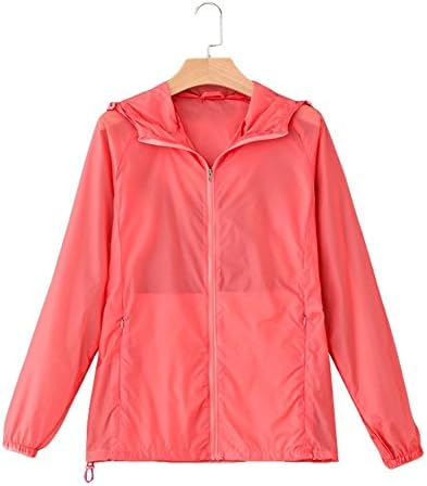 Robert Lambert WANGQIANG Women Anti UVA UPF50+ Waterproof Quick-dry Thin Windbreaker Jackets Watermelon Red Medium