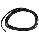 uxcell　編組スリーブ ホース　PET　電気ケーブル　ワイヤ　ラップ　拡張　ブラック　6mm　2M