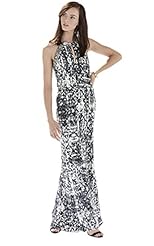 Cutout Keyhole Fitted Beaded Halter Rayon Elasticized   Waistline  Dress