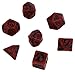 Q WORKSHOP Dragon red & Black RPG Ornamented Dice Set 7 Polyhedral Pieces