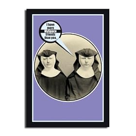 MySpace Friends - Damn Funny Spot On! Birthday Greeting Card With Removable Badge