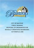 City of Bastrop Public Hearing October 20, 2008