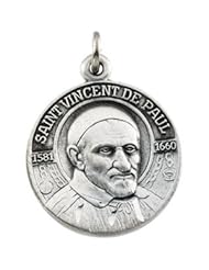 CleverEves 14K Yellow Gold 18.00 mm Saint Vincent De Paul Medal