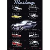 (24x36) Mustang (Evolution Collage) Art Poster Print