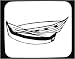 Decorated Mouse Pad with England, transport, travel, black and white, scene, canoe, Europe, United Kingdom, wood, boat