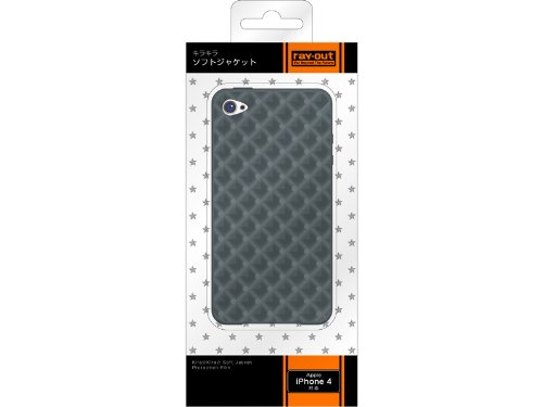 レイアウト iPhone4 キラキラソフトジャケット ブラック RT-P3C7/B