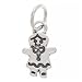 Sterling Silver Charm Christmas Gingerbread Girl 11MM (1)