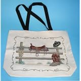 Back in the Saddle Spurs Western Home Decor tack beach TOTE shopping bag by Stevens