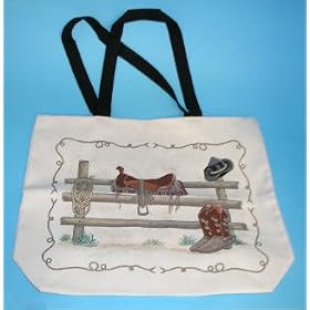 Back in the Saddle Spurs Western Home Decor tack beach TOTE shopping bag by Home Decor