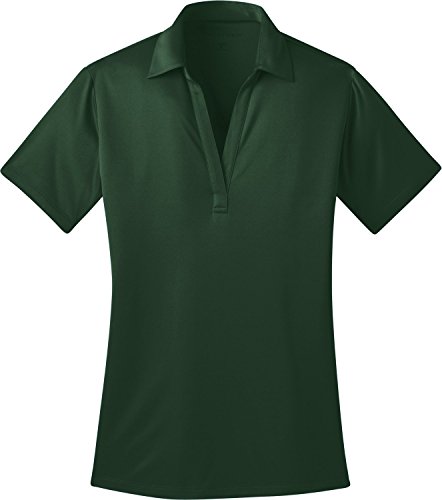 Port Authority Ladies Silk Touch™ Performance Polo. L540 (Dark Green) (2X-Large)