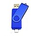 Flash Drive 8GB For Smartphone, OTG USB2.0 Dual Flash Drive Disk ARETOP Memory Stick Thumb Drives Pen Drive for Computers and Android Micro Devices (Smartphones Tablets PC Samsung etc.) Black