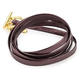gorjana Graham Gold-Tone Five Wrap Plum Leathe