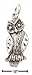 Sterling Silver Antiqued Owl Charm - JewelryWeb title=