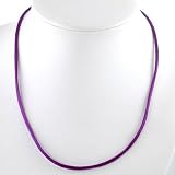 Purple Satin Choker Necklace with 2 extender, 16 and 18 lengths available, #8863