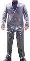 Herren Anzug Glanz Silber tailliert Herrenanzug von stahl-moden Glanzanzug Sakko mit Hose
