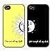 DECO FAIRY Set Of Two, Compatible with iPhone 6 / 6s, Cartoon Anime Animated BFF Best Friends You See All My Light Bright Sun And You Accept All My Darkness Moon Series Pvc Hard Case Covers