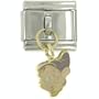 Golden Italian Charm Bracelet Snowman Christmas Dopey
