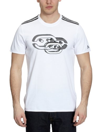 Adidas Herren T-Shirt Bounce Q4, white/black, 62, P93777