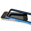 Schwarz / Blau Bumper Silikon H�lle Schutzh�lle Tasche Case f�r Apple iPhone 4 / 4G / 4S