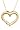14k Yellow Gold Diamond Heart Pendant (.03 cttw, J Color, I2 Clarity), 18