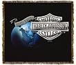 Harley Davidson&reg; Motorcycles World Famous Throw Blanket