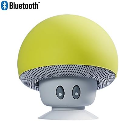 Sawolol Mushroom Mini Wireless Portable Bluetooth 4.1 Speakers with Mic for Iphone /Ipad /Laptop Samsung HTC Lg Sony Cell Phones (Yellow)
