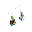 Seaside Splash Foil Glass Dangle Fashion Earrings