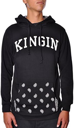 MENS LAST KING PAISLEY PRINT RAGLAN HOODIE lastking hood (MEDIUM)