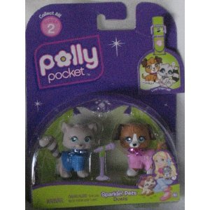 Polly Pocket Sparklin' Pet Duets Dog and Racoon