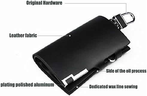 EiouTM Multifunctional HandmadeGenuine Leather Car Key Chain Ring wallet Case