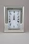 Caesar Italian Weighted Sterling Silver Quartz Alarm Clock with Gift Box for Weddings, Anniversary, Christmas & Holidays- Tarnish Resistant - Easy to Engrave