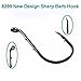 Offset Octopus Circle Hooks, 100pcs Baitholder Fishing Hooks Sharp Beak Fishing Gear and Equipment for Catfish Freshwater Saltwater Steelhead Trout Bass, Black, Size #8, 100pcs