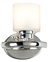 Kenroy Home 3390 Bow One-Light Sconce, Polished Nickel with White Globe