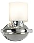 Kenroy Home 3390 Bow One-Light Sconce, Polished Nickel with White Globe