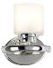 Kenroy Home 3390 Bow One-Light Sconce, Polished Nickel with White Globe