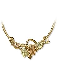 Landstroms Black Hills Gold Slide Pendant with Leaves - 03753